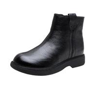 Women Snow Boots Ladies Winter Boots Women's High Performance Warm Booties Soft Comfortable Can Adapt to The Cold Harsh Environment Tight Booties Womens Flat (Black, 3.5)