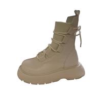 Women Snow Boots Wide Calf Boots Women Comfortable Classic Water Resistant Shoes High Performance Warm Boot Soft and Comfortable Can Adapt to The Cold and Harsh Environment Boot Womens (Beige, 3.5)