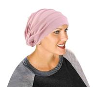 Women Soft Fabric Sleep Bonnet Cap Elastic Slouchy Sleeping Beanie Cap Soft Night Sleeping Hat Muslim Headscarf Nightcap Head Bonnet Headwrap for Hair Loss Chemo Long Short Hair Beauty Headwear Pink