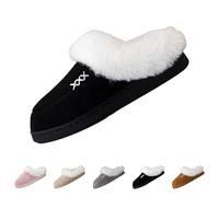 Women Soft Fuzzy Sliders, Slippers Ladies Fluffy Loungewear-Plush Fleece Lined Shoes For Home Outdoor,Christmas For Women Men Cosy Comfortable Womens Winter House Slippers Indoor And Outdoor