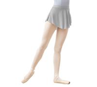 Women Soft Mesh Side Split Short Ballet Dance Skirt, Grey, Small