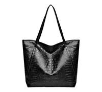 Women Soft PU Leather Crocodile Pattern Tote Handbag Ladies Shoulder Bag Large Capacity Satchel Women Handbag Large Capacity PU Leather Shopping Bag Single Shoulder Tote Women's Handbags