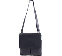 Women Soft Real Leather Flap Over Vera Pelle Crossbody Bag Ladies Zip Closure Shoulder Messenger Handbag VP-C818 (Navy)