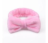Women Solid Bow Headbands Coral Fleece Makeup Spa Wash Face Turban Head Wrap Girls Hair Towel Accessories Head Band Hairbands(Pink)
