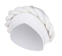 Women Solid Soft Headwear Wrap Head Scarf Solid-colour Muslim headscarf for Chemo Patient Pre-Tied Bonnet Hat Turban Caps Cotton Breathable Multicolor (White, One Size)