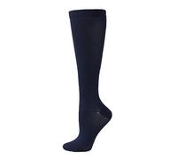 Women Solid Sports Compression Socks Calf Socks Beautiful Leg Elastic Socks plus Size Thigh High Lingerie Stockings Thigh High Socks Over the Knee Knit Boot Stockings for Women Warm (Navy, XXL)