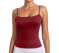 Women Spaghetti Strap Camisole Summer Crop Tops Scoop Neck Sleeveless Backless Tank Tops Seamless Yoga Fitness Summer Y2K Vest Cami Shirts