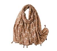 Women Spain Viscose Scarf Lovely Sunflower Tassel Shawl Wrap Neck Pashmina Stole Winter Foulard Bufandas Muslim Hijab(6)