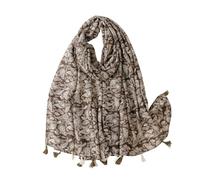 Women Spain Viscose Scarf Lovely Sunflower Tassel Shawl Wrap Neck Pashmina Stole Winter Foulard Bufandas Muslim Hijab(16)