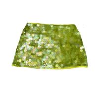 Women Sparkle Mini Skirt Y2K Sexy Side Split Tie Up Bodycon Shiny Sequin Mini Skirt Low Rise Glitter Pencil Short Party Club Skirt (A-04, L)