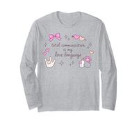 Women Speech Language Pathologist SLP SLPA Coquette Bow Long Sleeve T-Shirt