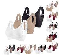 Women Sports Bra Bra for Women Sports Bras Crop Top for Yoga Ladies Wirefree Bras The Ultimate Seamless Support Sport Stretch Action Black White Push up Underwear Pack for Fitness Exercise