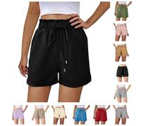 Women Sports Shorts UK Clearance Ladies Stretch Half Trousers High Waist Pants Straight Leg Sweatpants with Pockets Loose Fit Casual Joggers Comfortable Lightweight Tracksuit Bottoms Yoga Beach Slacks