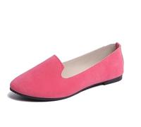 Women Spring Autumn Pointed Toe Ballet Solid Flats Candy-Colored Work Shoes Slip-Ons Daily Cozy Comfort Work Smart Office Walking Ballerina Shoes Loafers TaoRed 3.5 UK