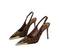 Women Spring Metal Pointed Super High Heel Banquet Single Shoes
