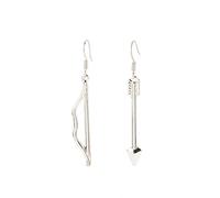 Women St Patrck Day Earrings Valentine's Day Unique Retro Gothic Bow Hook Earrings Vintage Silver Gold Punk Style Dangle Drop Earrings for Women Girls Trendy Men Statement Jewelry (Silver, One Size)