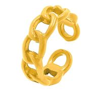Women St Patrck Day Ring Valentine's Day Colorful Open Cuff Ring Creative Personalized Cuban Chain Design Index Finger Ring Macarone Fashion Candy Ring Jewelry Vital Ring (Yellow, A)