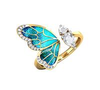 Women St Patrck Day Ring Valentine's Day Rings Rings Charms Adjustable Finger Gold Rings Open Rings Girl Rings for 10 Year Old (Gold, One Size)