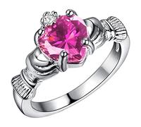 Women St Patrck Day Rings For Women Stackable Love Rings Men Gold Plated Rings Rings And Rings For Women Rings Sister Rings (Pink, 9)