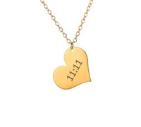 Women Stainless Steel Necklace Gold Angel Number 11 11 Necklaces Make a Wish Gift Lucky Numerology Jewelry