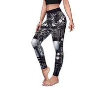 Women Steampunk Retro Leggings Comic Cosplay Punk Print Polyester Gothic Trousers Capris Pants S-4XL Plus Size, Kdk2008, XL