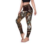 Women Steampunk Retro Leggings Comic Cosplay Punk Print Polyester Gothic Trousers Capris Pants S-4XL Plus Size, Steampunk 1, M