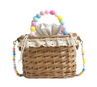 Women Straw Beach Bag Handwoven Handbag Shoulder Bag Female Crossbody Bag Wicker Bag Shopping Dating Bag Straw Purse