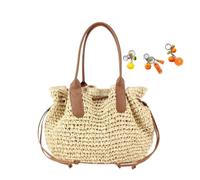 Women Straw Shoulder Bag Casual Summer Beach Weaving Crochet Hand Woven | Straw Purses For Women 2026 Adjustable Large Beach Bag Summer Beach Tote Shoulder Bag Vacation