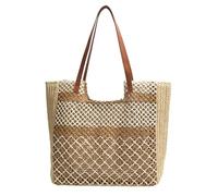 Women Straw Shoulder Bag Lightweight Weave Bag Large Capacity Summer Beach Purse with Inner Pocket for Summer Travel Vacation Pool