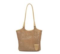 Women Straw Summer Beach Purse Large Capacity Handmade Tote Bag Hollow Design Boho Handbag Lightweight for Travel Shopping Work Daily Use