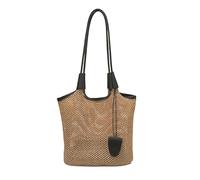 Women Straw Summer Beach Purse Large Capacity Handmade Tote Bag Hollow Design Woven Underarm Purses Lightweight for Travel Shopping Work Daily Use