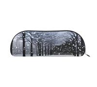 Women Strawberry Pattern Cosmetic Bag Makeup Bag Toiletry Bag, Snow Falling In The Park, Taglia Unica