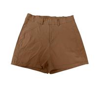Women Stretch Twill Shorts Summer Casual Shorts Pull On Chino Shorts Elastic Waist Stretchy Denim Shorts Womens Cargo Pants Wide Leg Linen Pants for Women (Khaki, M)