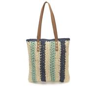 Women Stripe Straw Woven Tote Bags Large Capacity Raffia Purse | Large Capacity Raffia Purse Beach Bag Boho Style for Travel Shopping Work Daily Use
