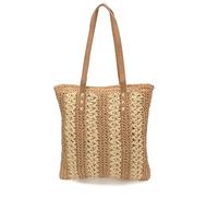 Women Stripe Straw Woven Tote Bags Large Capacity Raffia Purse | Large Capacity Raffia Purse Beach Bag Boho Style for Travel Shopping Work Daily Use