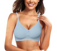 Women Strong Hold Bra - Push Up Bralette Wireless, Seamless Black V-Neck, No Wired, Seamless Bra, Seamless Bra, Underwear Support