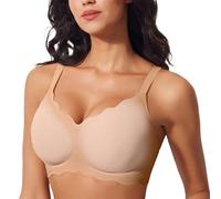 Women Strong Hold Bra, Women's Non-Wired Bralette Push Up Bralette Bra, Seamless V Neck Padded Bra, Classic Soft Bra Skiny Breathable Bra for Women