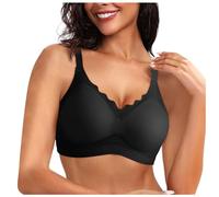 Women Strong Hold Bras, Bralettes for Women Non-Wired Push Up Seamless Padded V Neck Classic Bras Soft Comfortable Bras Smooth Bra Support for Women