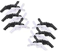 Women Styling Hairclip - 12pcs Plastic Alligator Hair Sectioning Clips,Durable Hair Styling Clips,Durable alligator hair clip with nonslip grip&wide gator big teeth for easy styling (black+white)