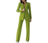 Women Suit 2 Pieces Business Pant Suit Sets Formal Office Lady Outfits Peak Lapel Women's Suiting for Work Professional Sage Green