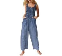 Women Summer Clothes Walk Straight Leg Cargo Cozy Pretty Below The Knee Comfy Slacks Womens Highwaisted Floral Blue 2XL