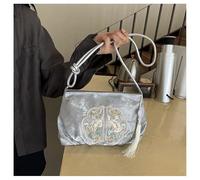 Women Summer Embroidery Square Bag Fashion Minimalist Single Shoulder Purse