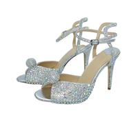 Women Summer Fish Mouth Slim Pearl Rhinestone Pumps 12322-Illusory Color 40
