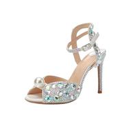 Women Summer Fish Mouth Slim Pearl Rhinestone Pumps 23018-Illusory Color 36