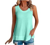 Women Summer Knit Tank Tops Sleeveless Turtleneck Cami Shirts Ribbed Mock Neck Pullover Sweater Vests Shirt Sexy Vest Elegant Casual Knitted Top Green