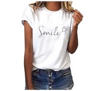 Women Summer Letter Print T Shirt Butterfly Tie Dye Graphic Tee Shirts Basic Round Neck Short Sleeve Vintage Shirts Crew O Neck Tops Loose Casual Slim Fit Tops