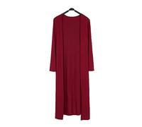 Women Summer Maxi Long Modal Cardigan Shawl Sun Protection Essential Solid Open Front Thin Coat Cardigan Tops Wine