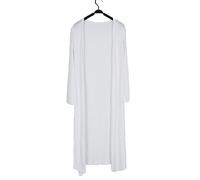 Women Summer Maxi Long Modal Cardigan Shawl Sun Protection Essential Solid Open Front Thin Coat Cardigan Tops White
