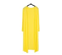 Women Summer Maxi Long Modal Cardigan Shawl Sun Protection Essential Solid Open Front Thin Coat Cardigan Tops Yellow