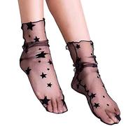 Women Summer Sheer Floppy Socks Female Net Transparent Loose Short Stockings Ladies Lace Socks Nice and Practical
